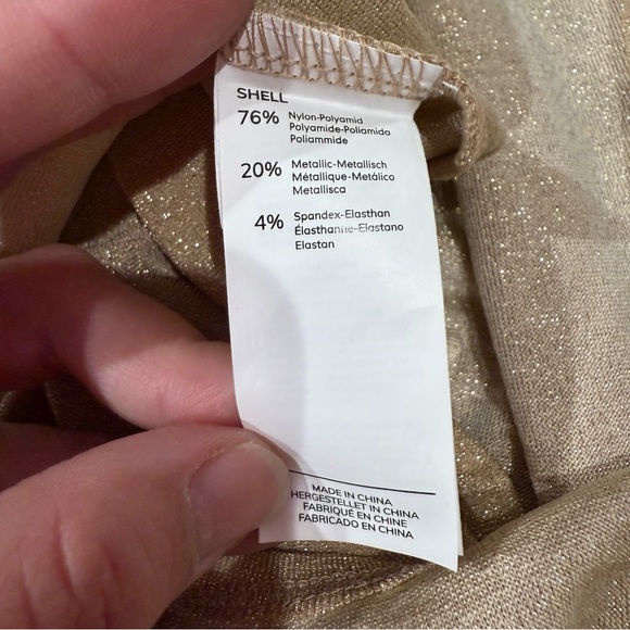 Cupshe Shimmer Lollipop Twist Glittery Gold Crop Top - Picture 8 of 16